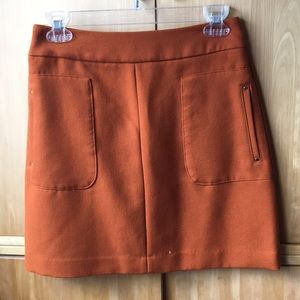 H&M burnt orange vintage style skirt